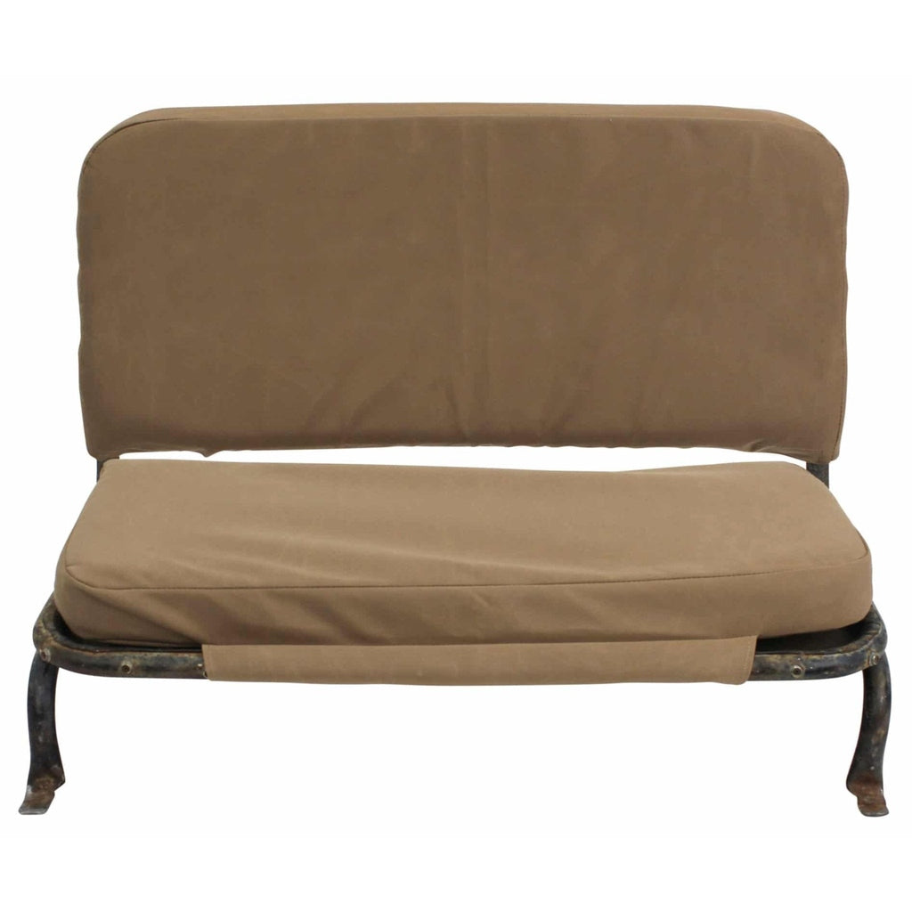 Big Willy 15" Rear Canvas Bench Seat Cover & Cushion (Tall Back), (1945-1968) Willys Jeep CJ2A(Late), CJ3A, CJ3B - The JeepsterMan