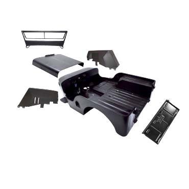 CJ - 2A Complete Body Tub Kit, Late Style, Steel, 1945 - 1949, Willys Jeep CJ - 2A - The JeepsterMan
