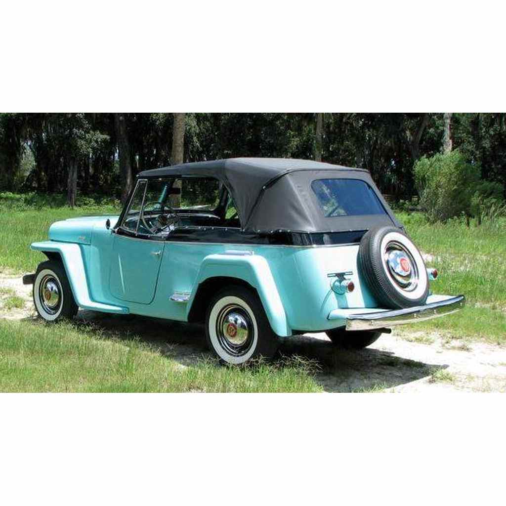 Convertible Top, Cloth, 1948 - 1951 Jeepster, Haartz Stayfast - The JeepsterMan