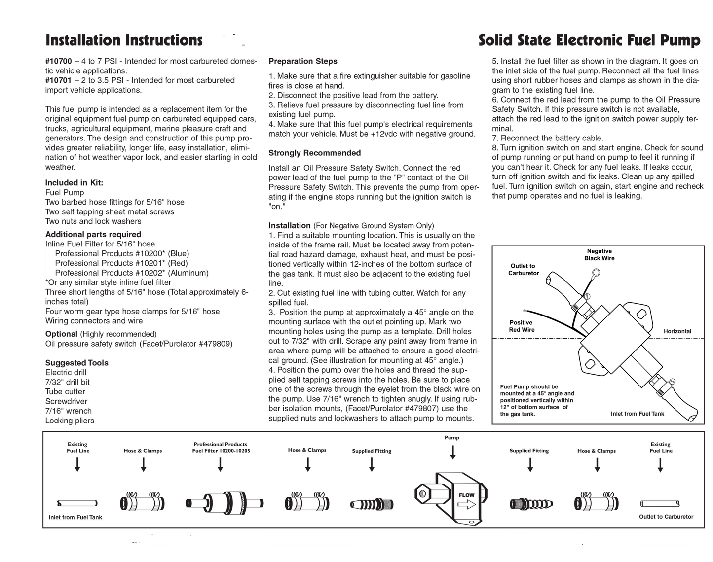 Electric Fuel Pump, 4 - 7 PSI, Universal, 1941 - 1976, Willys and Jeep Vehicles - The JeepsterMan