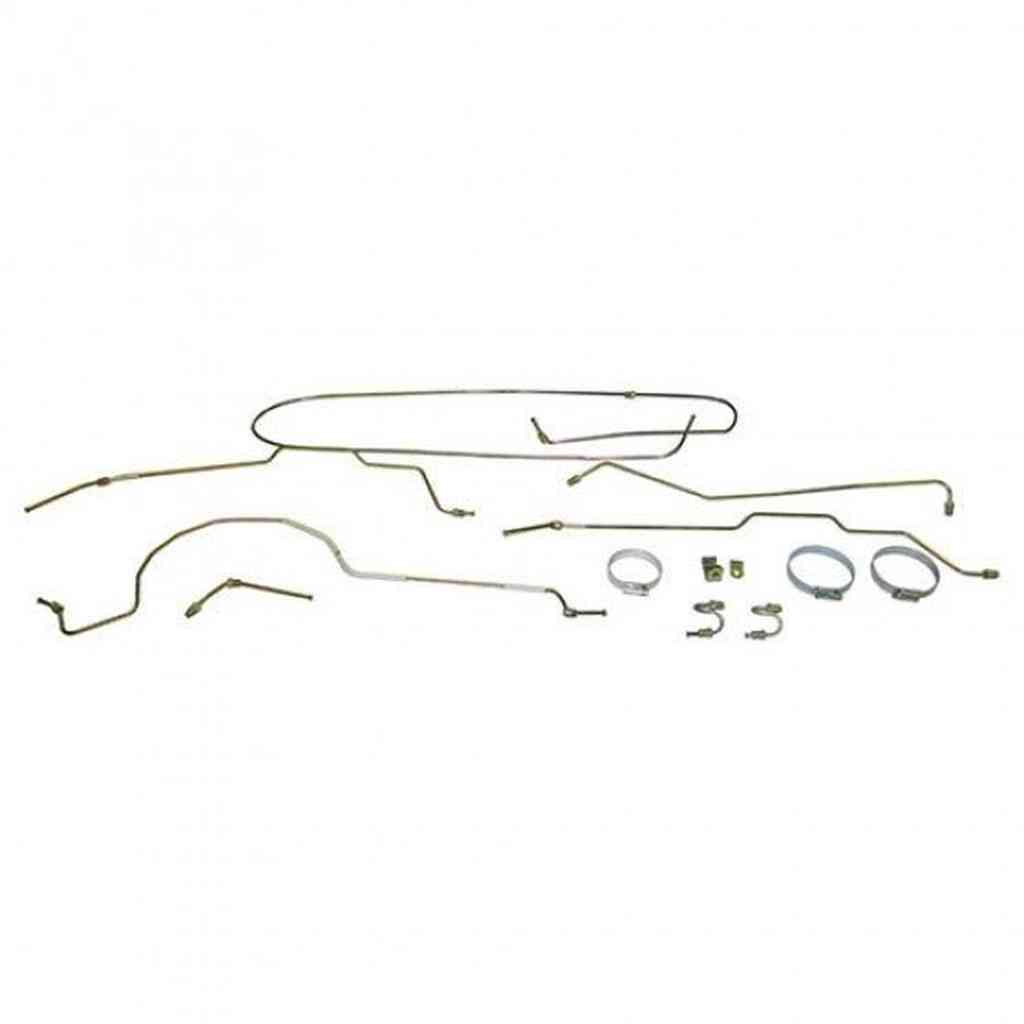 Full Brake Line Set, US Made, S Lines, 1960-1964 Willys Jeep CJ-5 w/ 9 in Brakes - The JeepsterMan