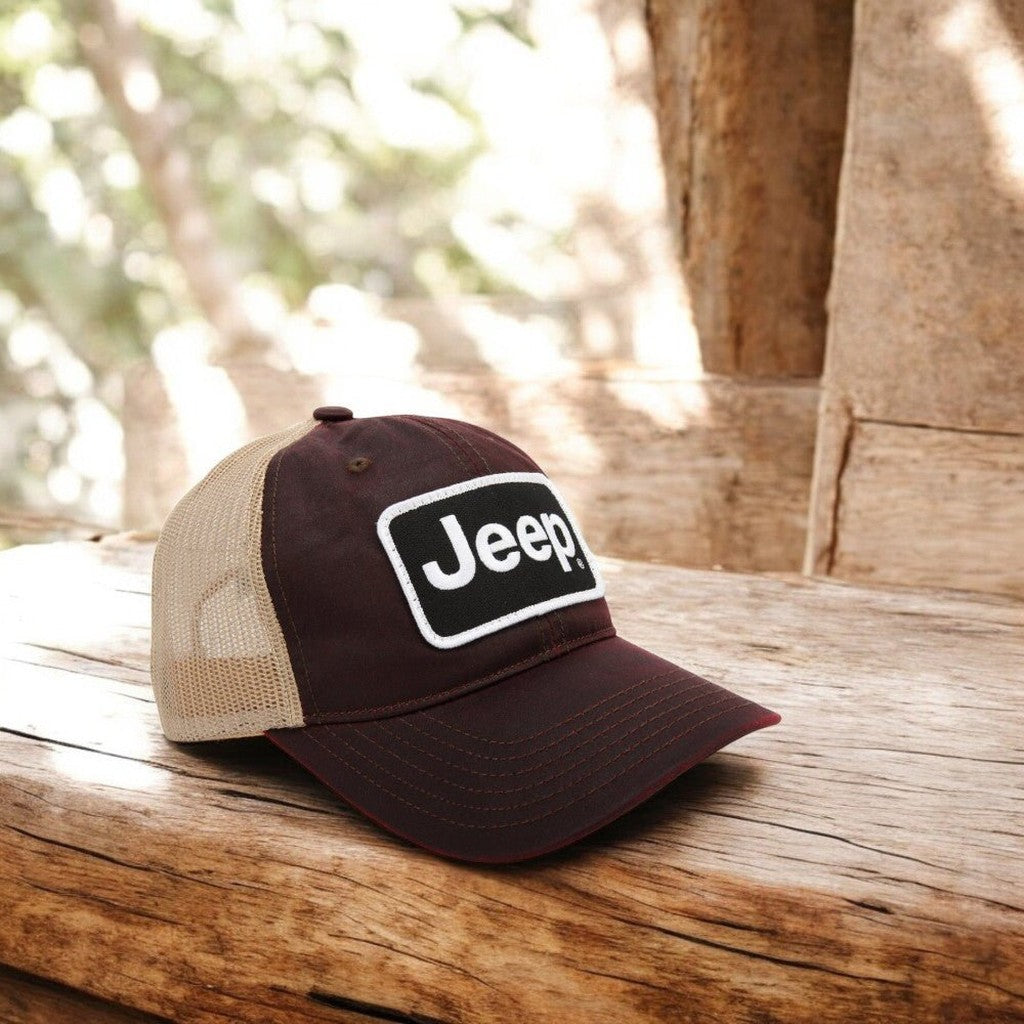 Hat - Jeep Coated Chino Twill Patch - Snazzberry/Khaki – The