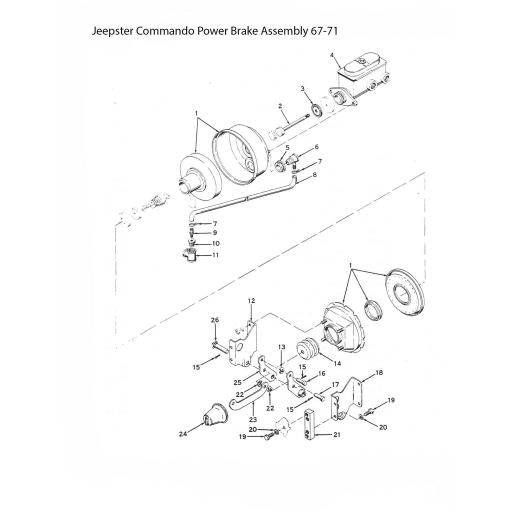 Power Brake Conversion, 1967 - 1973, Jeepster Commando and Commando - The JeepsterMan