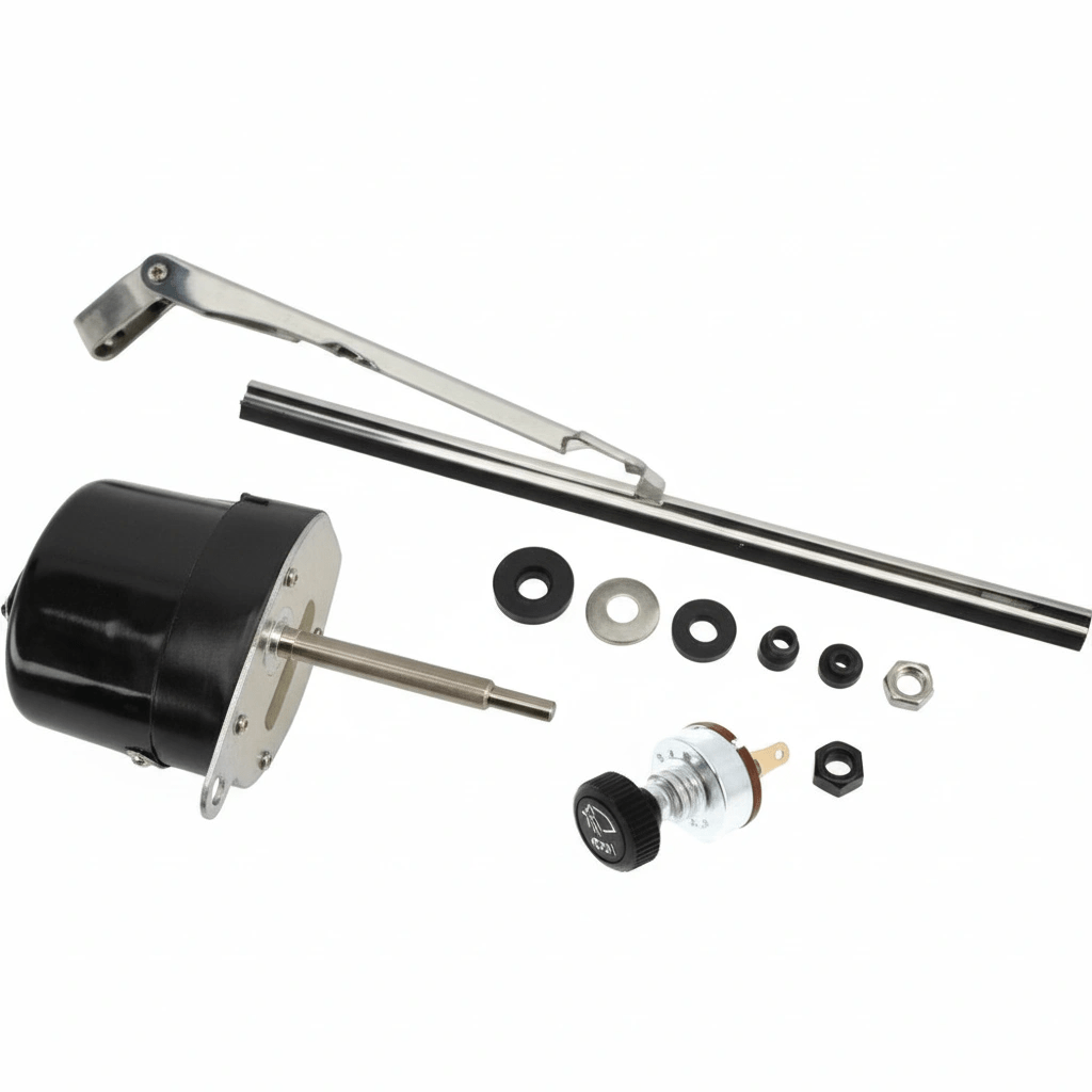 フォード　マスタング　ファルコン1966〜1977年式　ワイパーモーター（電動） Wiper Motor Kit, Electric 12 Volt, 1941-1968, Willys and Jeep