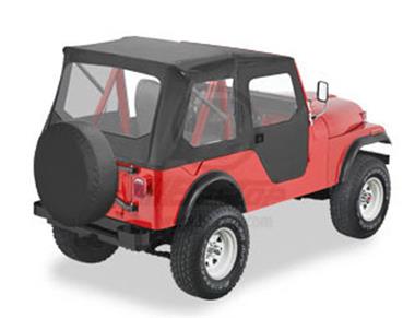 BESTOP Tigertop Soft Top, 1955-1975, CJ-5, M38A-1, Black - The JeepsterMan