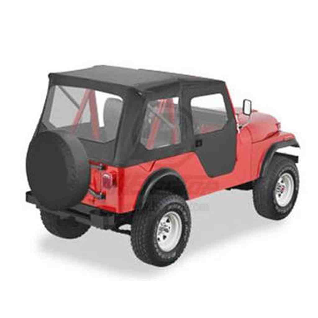 BESTOP Tigertop Soft Top, 1955-1975, CJ-5, M38A-1, Black - The JeepsterMan
