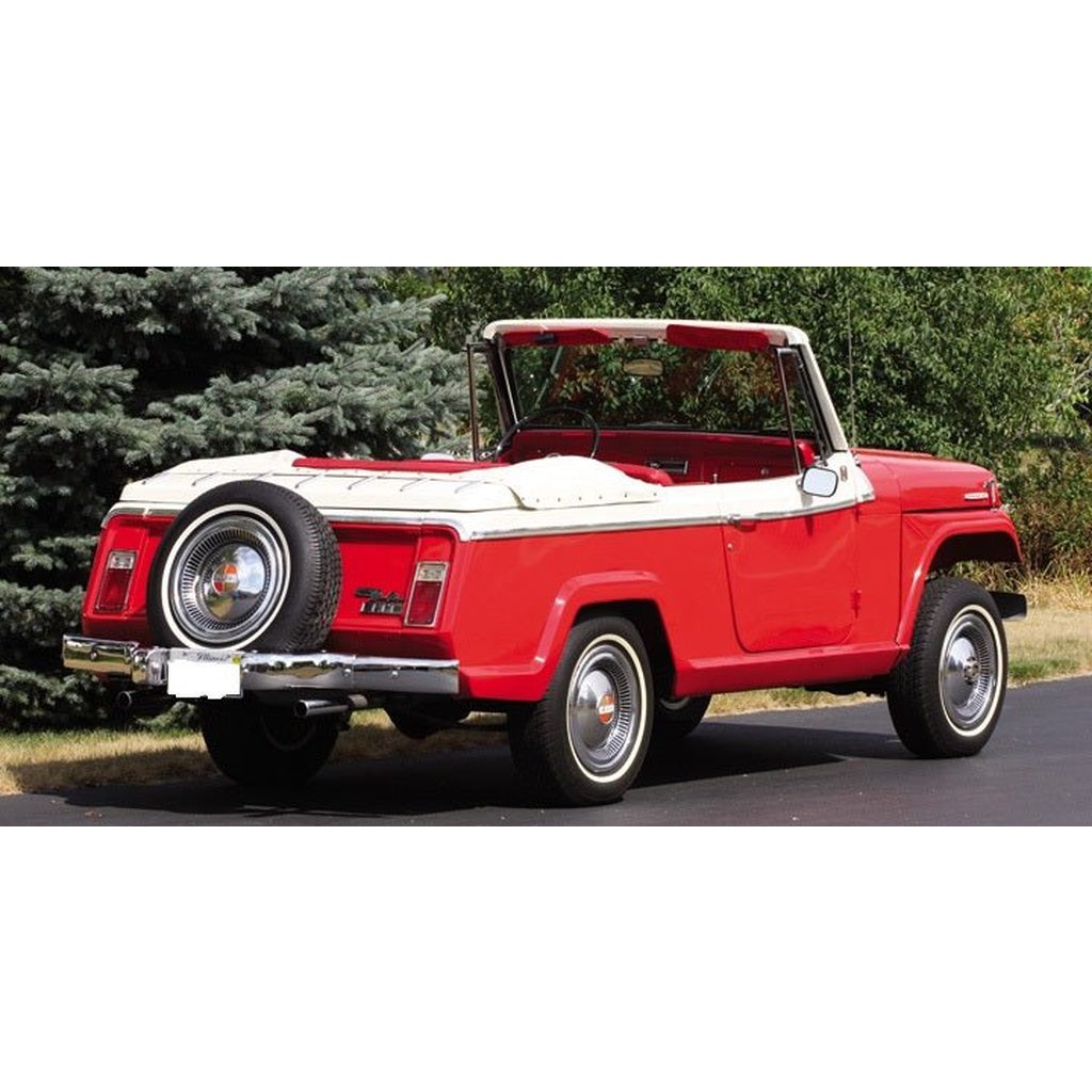 Boot, Canvas, Black, Tan, or White, 1967-1973 Jeepster Commando and Commando, With Continental Kit - The JeepsterMan