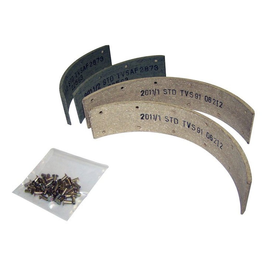 Brake Lining Set, For Front or Rear Shoes, 9' Brakes, 1941-1965, Willys and Jeep - The JeepsterMan