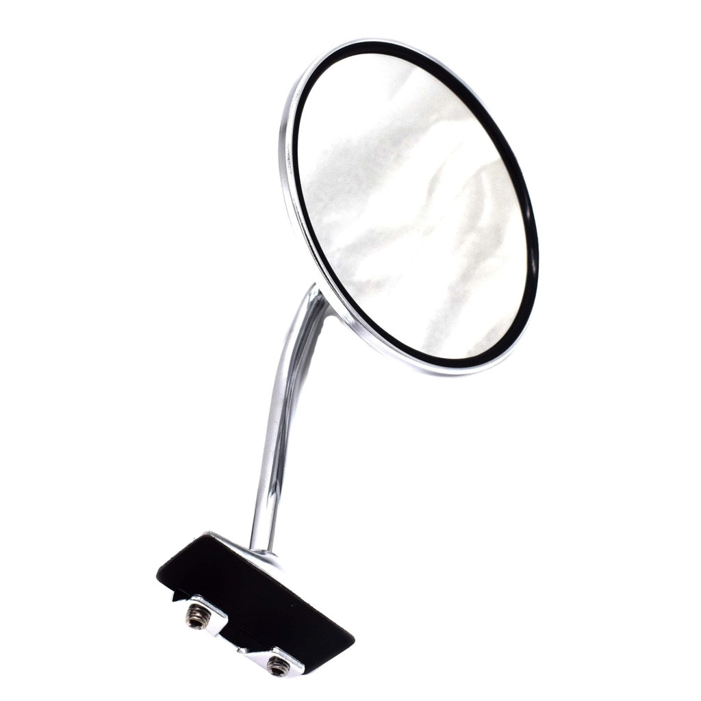 Chrome Clamp on Door Mirror, 5' Round, 1946-1964, Willys Station Wagon and Willys Pickup Truck - The JeepsterMan