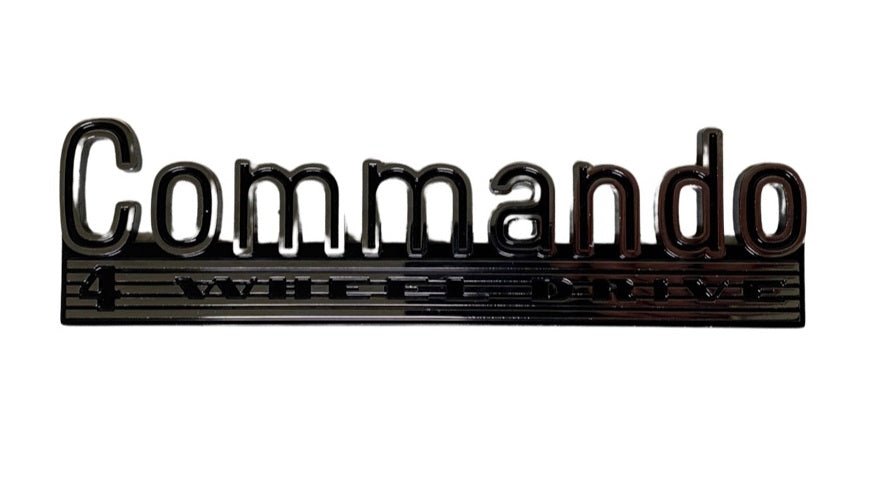Commando Emblem, Cowl, 1972-1973 Jeep Commando - The JeepsterMan