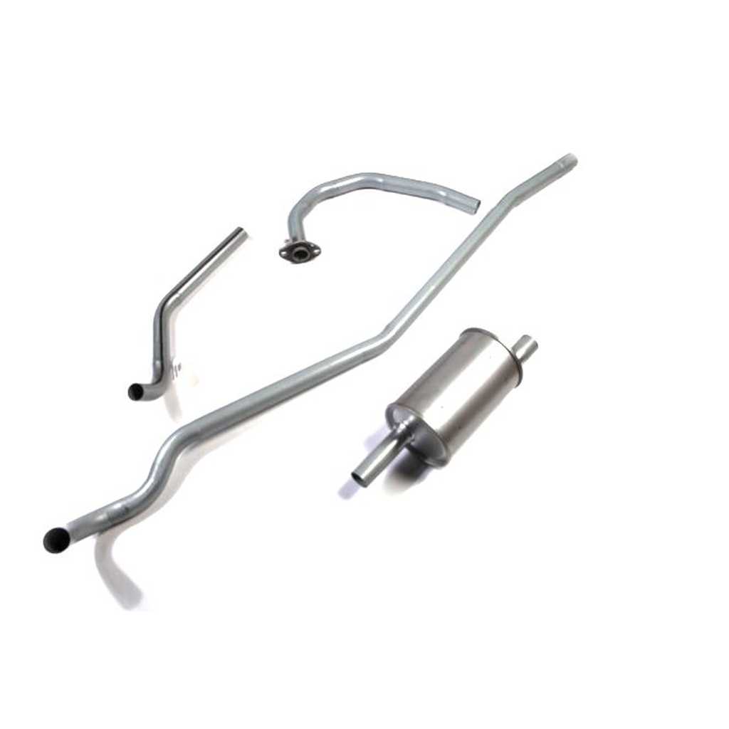 Complete Exhaust System Kit, 1946-1971, CJ-2A, CJ-3A, CJ-3B, CJ-5, FC-150 w/ 134 Engine - The JeepsterMan