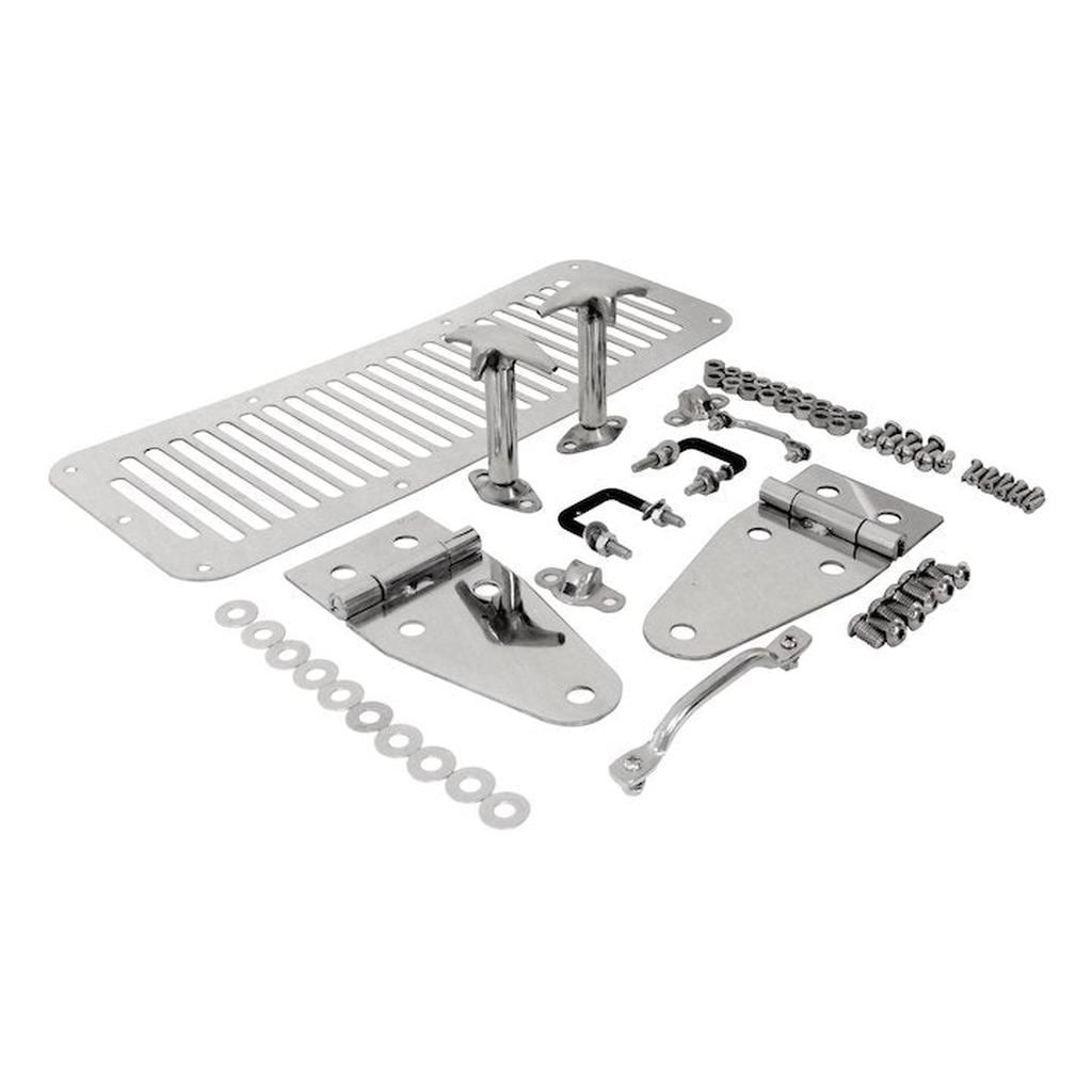 Complete Hood Set (Stainless), 1978-1986 Willys & Jeep CJ-5, CJ-7, and CJ-8 - The JeepsterMan