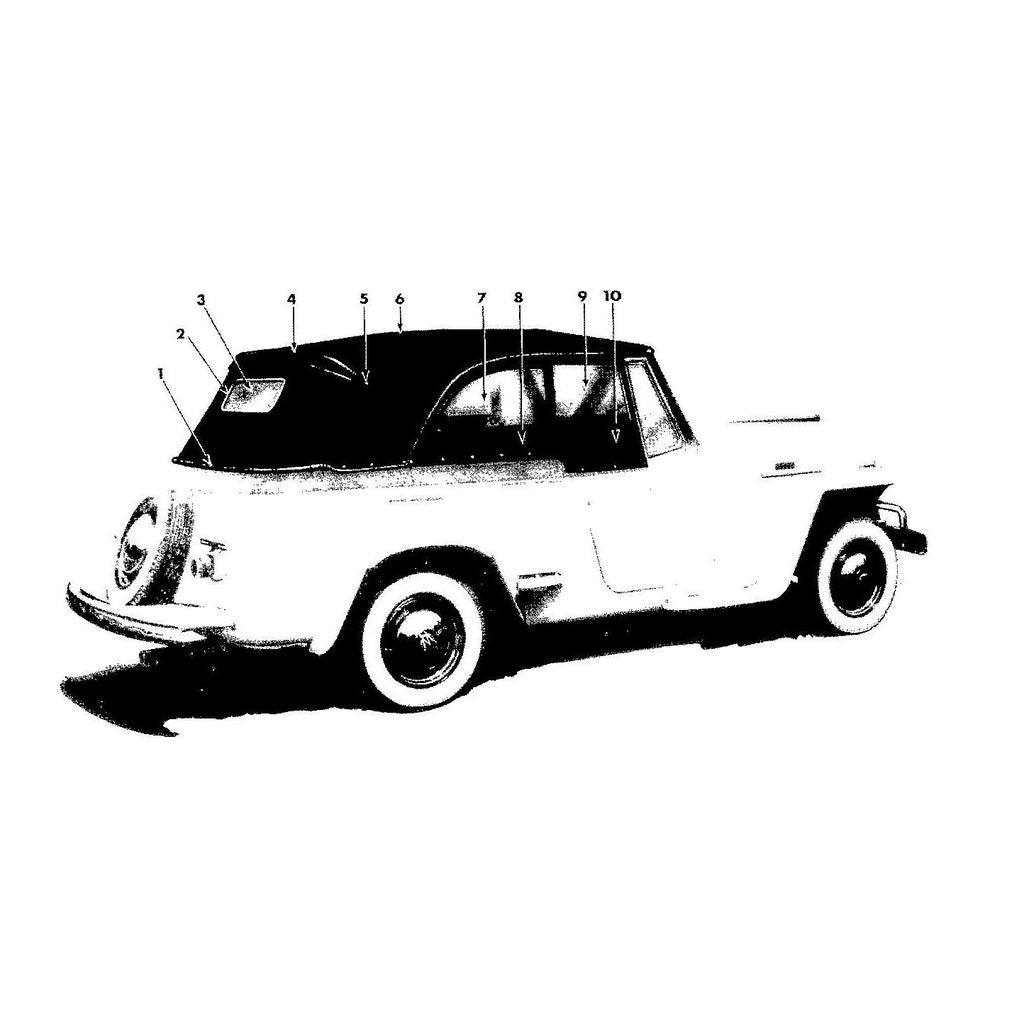 Convertible Top, Vinyl, 1948-1951 Jeepster - The JeepsterMan