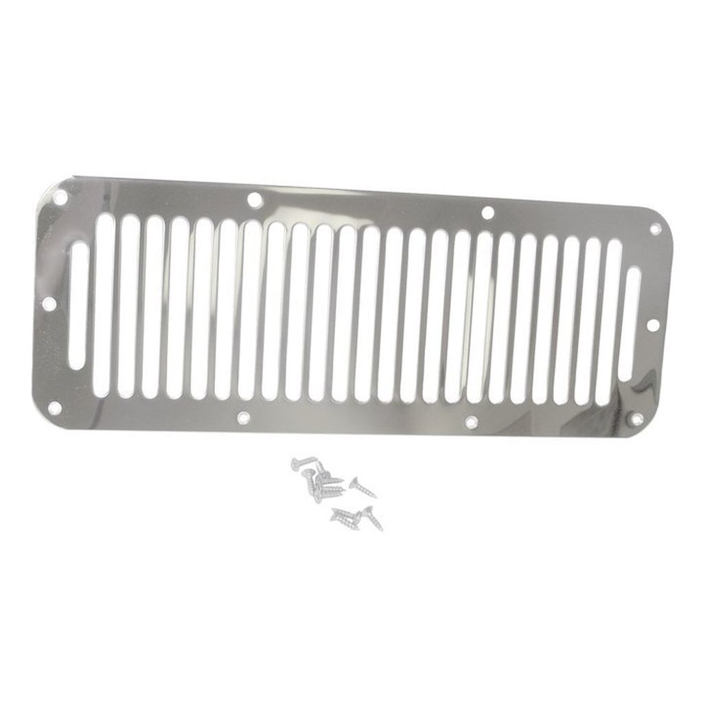 Cowl Vent Cover (Stainless), 1978-1986, Jeep CJ-5, CJ-7, & CJ-8