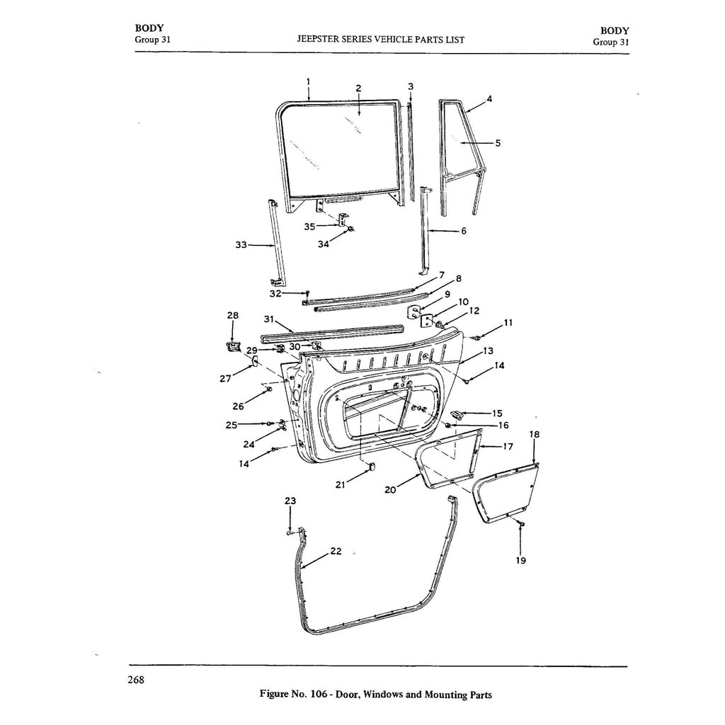 Felt Replacement, Front Door Channel, 1967-1973, Jeepster Commando and Commando - The JeepsterMan