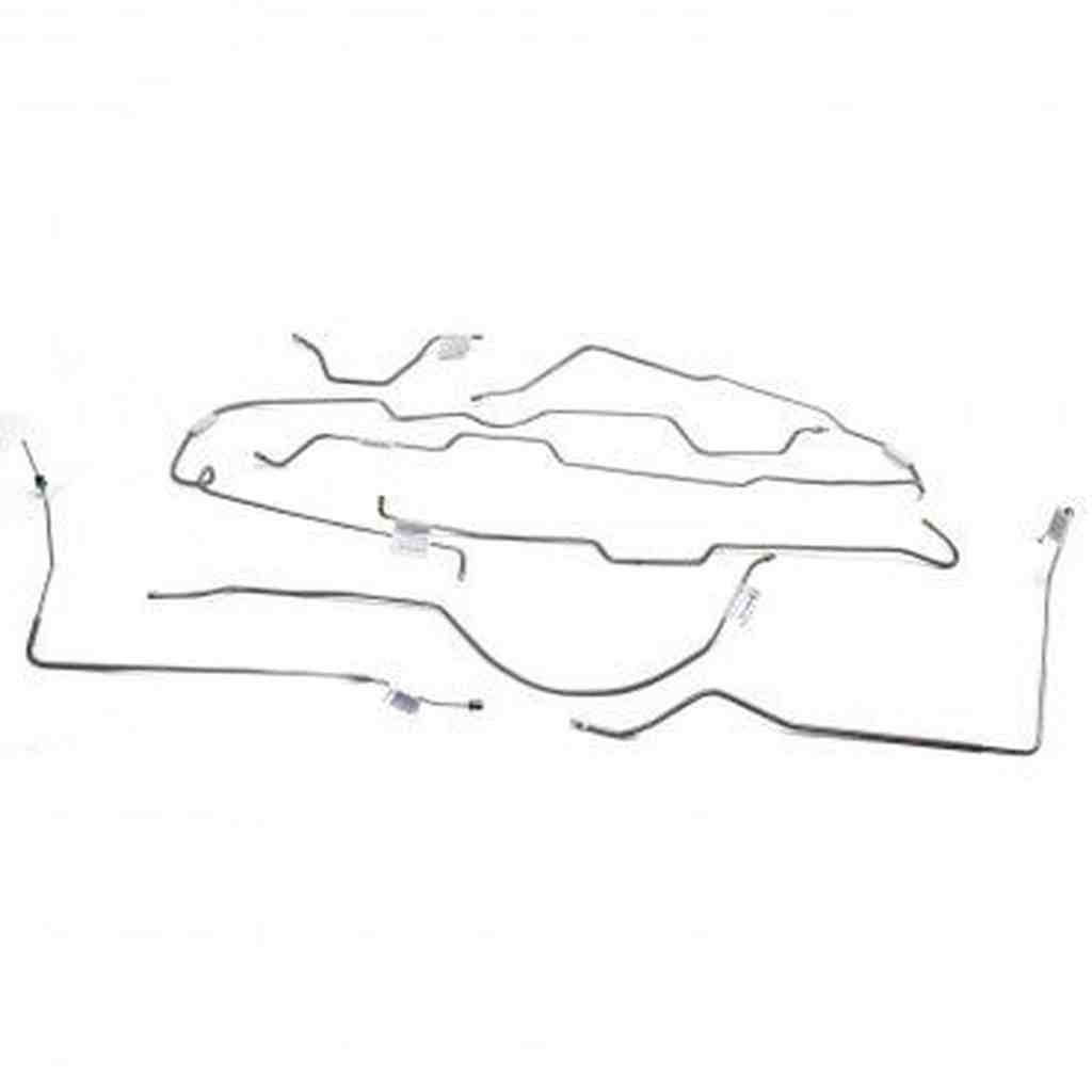 Full Brake Line Set, 1977-1980 Willys Jeep CJ5 w/ Front Power Disc and Rear Drum - The JeepsterMan