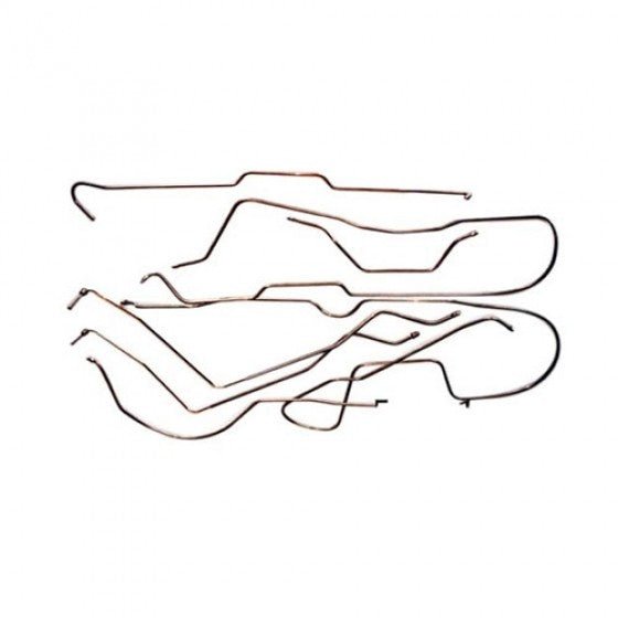 Full Brake Line Set, 1981-1983 Willys Jeep CJ5 w/Manual Front Disc and Rear Drum Brakes - The JeepsterMan