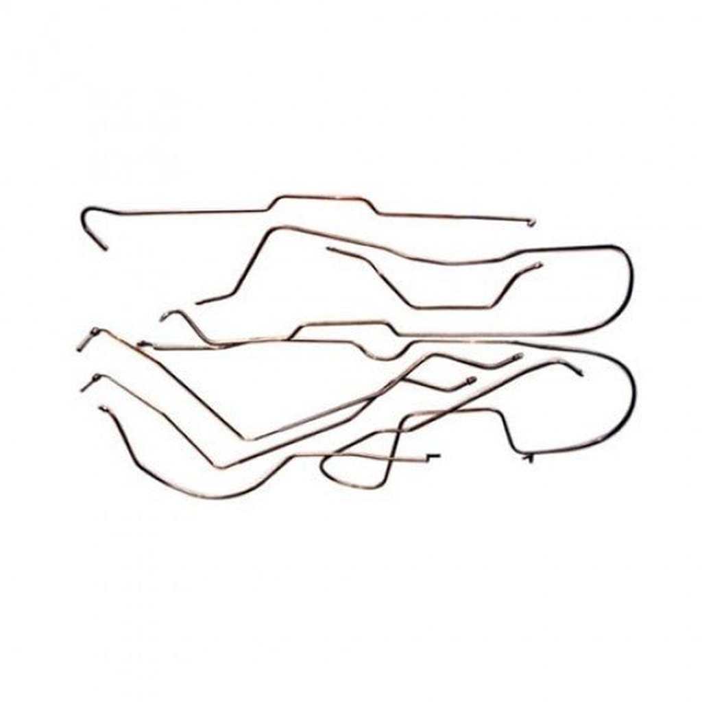 Full Brake Line Set, 1981-1983 Willys Jeep CJ5 w/Manual Front Disc and Rear Drum Brakes - The JeepsterMan