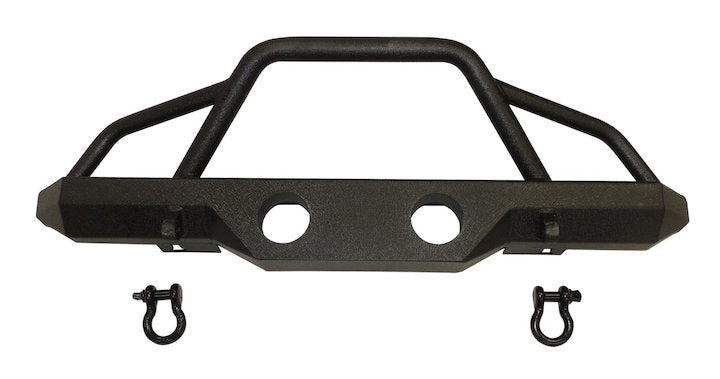 HD Recovery Front Bumper (Black Textured), 1976-1986, Jeep CJ-5, CJ-7, & CJ-8 - The JeepsterMan