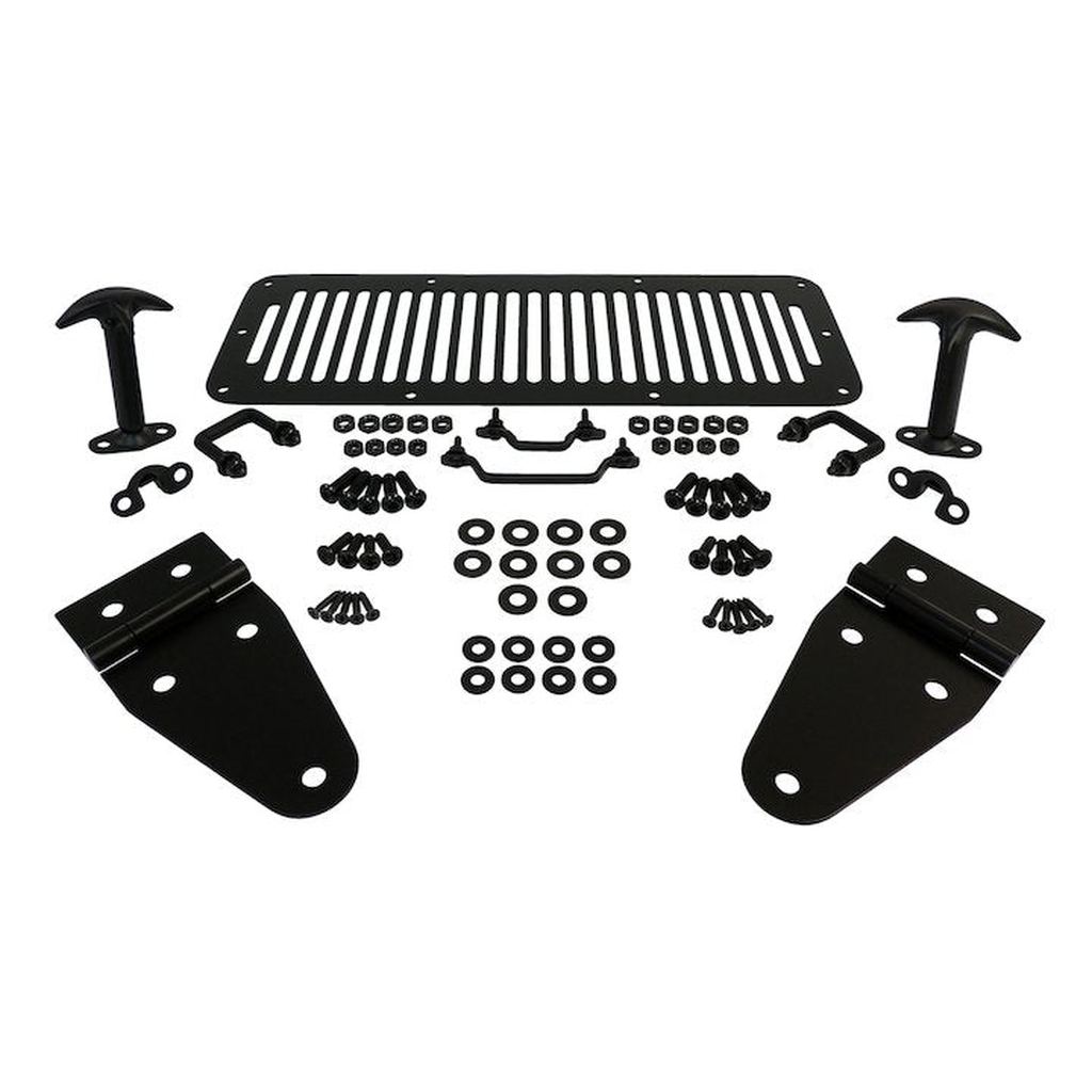 Hood Set (Black Polished), 1978-1986 Willys & Jeep CJ-5, CJ-7, and CJ-8 - The JeepsterMan