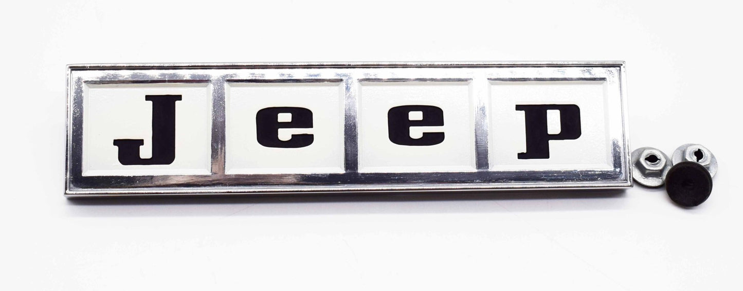 "Jeep" Tailgate Emblem, Black, 1967-1971, Jeepster Commando - The JeepsterMan