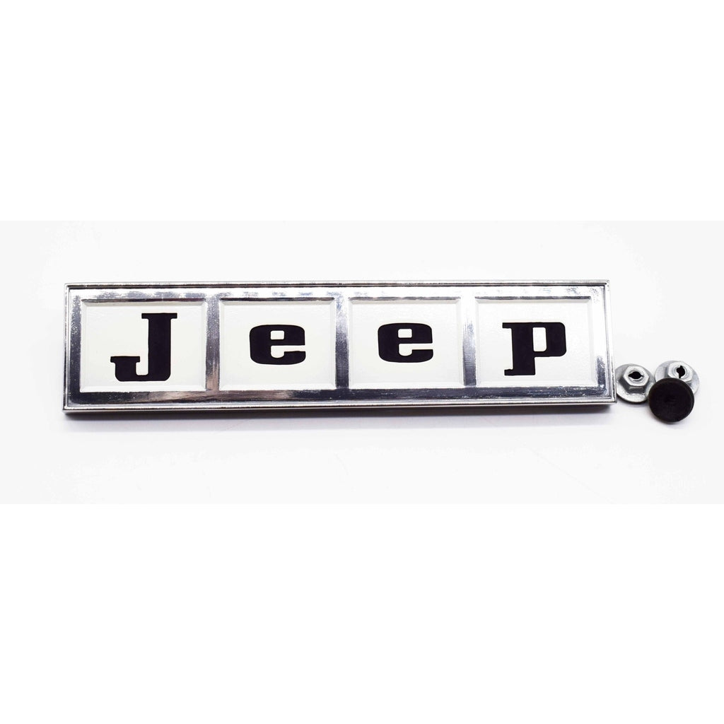 "Jeep" Tailgate Emblem, Black, 1967-1971, Jeepster Commando - The JeepsterMan