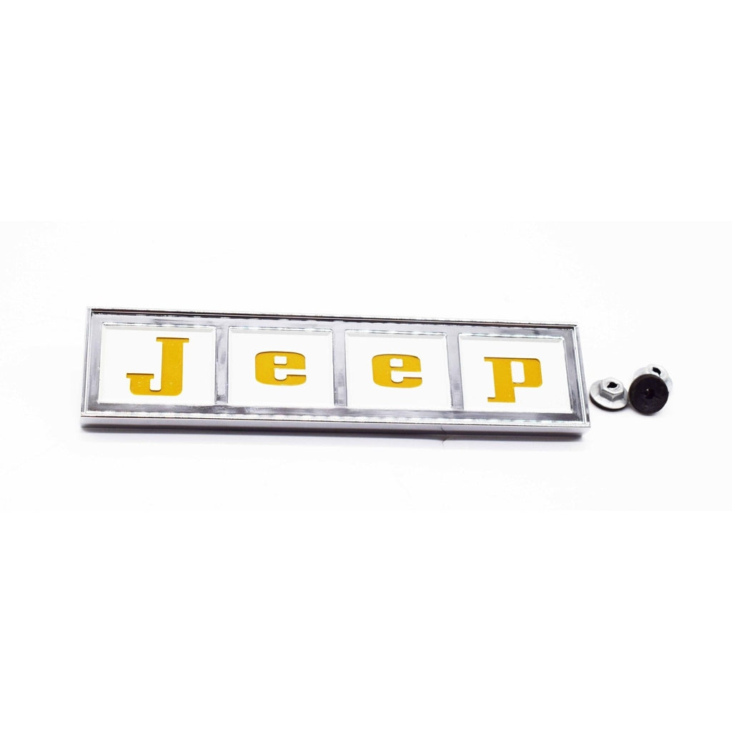 Jeep' Tailgate Emblem, Gold, 1967-1971, Jeepster Commando - The JeepsterMan