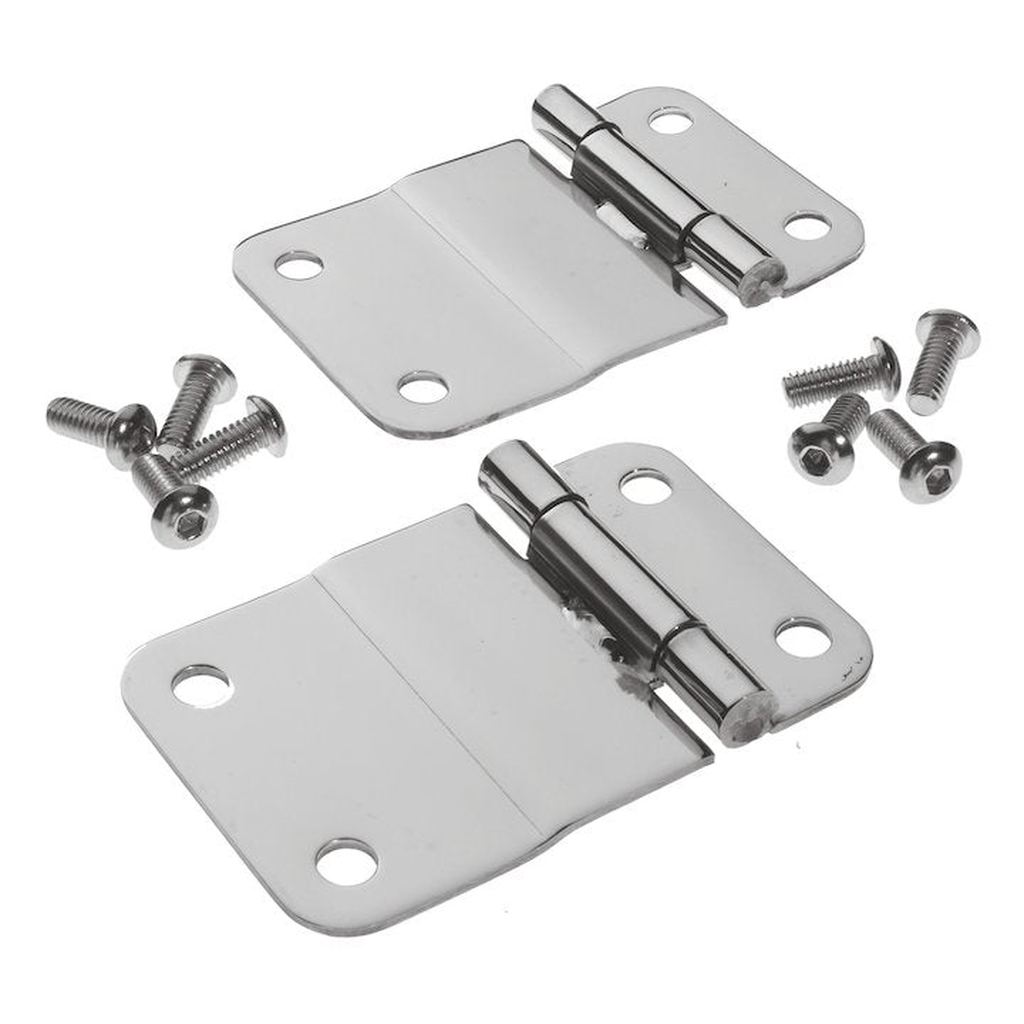 Lower Tailgate Hinge Set (Stainless), 1976-1986, Jeep CJ-7 and CJ-8 - The JeepsterMan