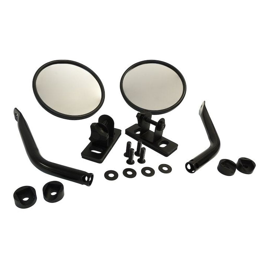 Quick Release Mirror Set (Black), 1976-1986, Jeep CJ-7 & CJ-8 - The JeepsterMan