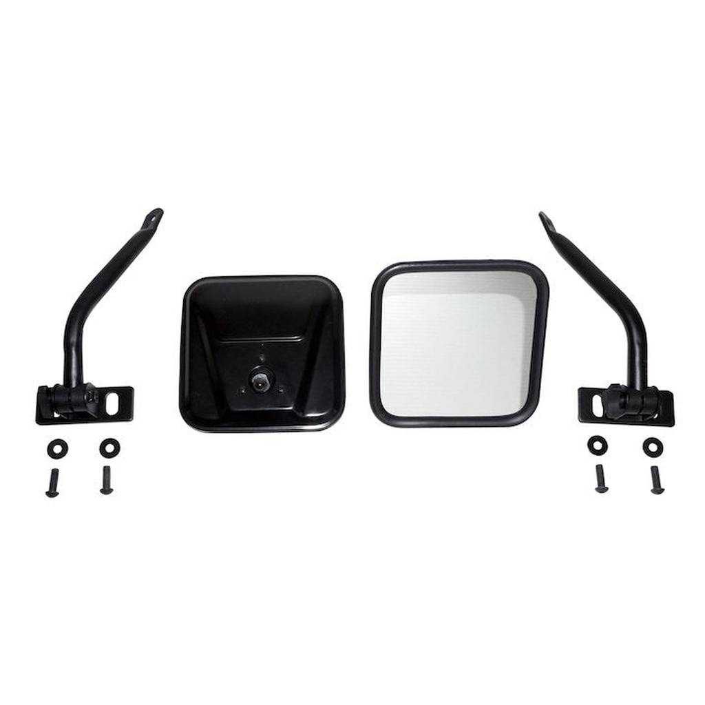Quick Release Mirror Set (Black-Rectangular), 1976-1986, Jeep CJ-7 & CJ-8 - The JeepsterMan