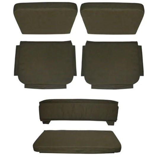 Seat Covers and Cushion Kit, OD Green Canvas, 1941-1945, GPW and MB