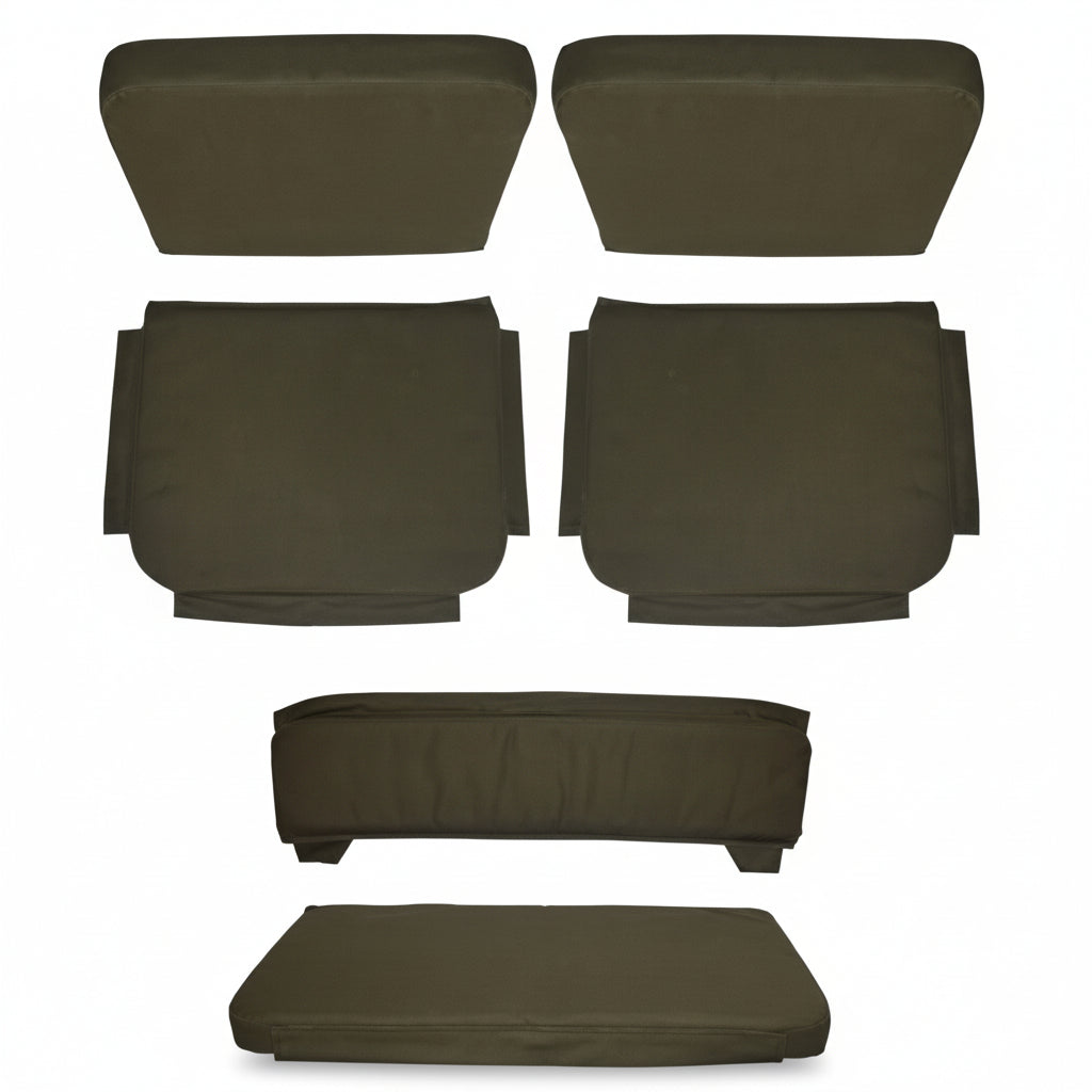 Seat Covers and Cushion Kit, OD Green Canvas, 1941-1945, GPW and MB - The JeepsterMan