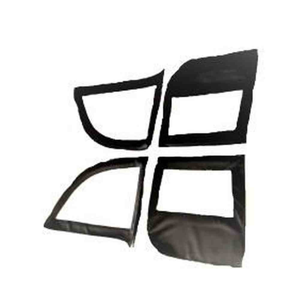 Side Curtain, Cloth, Tan Or Black, 1948-1951, Jeepster - The JeepsterMan