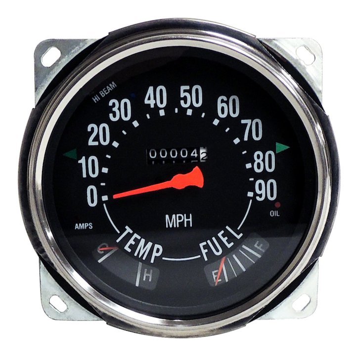 Speedometer Assembly, Crown Automotive, 1953-1979, Jeep CJ-3B, CJ-5, CJ-6, CJ-7, Station Wagon, Pickup Truck - The JeepsterMan
