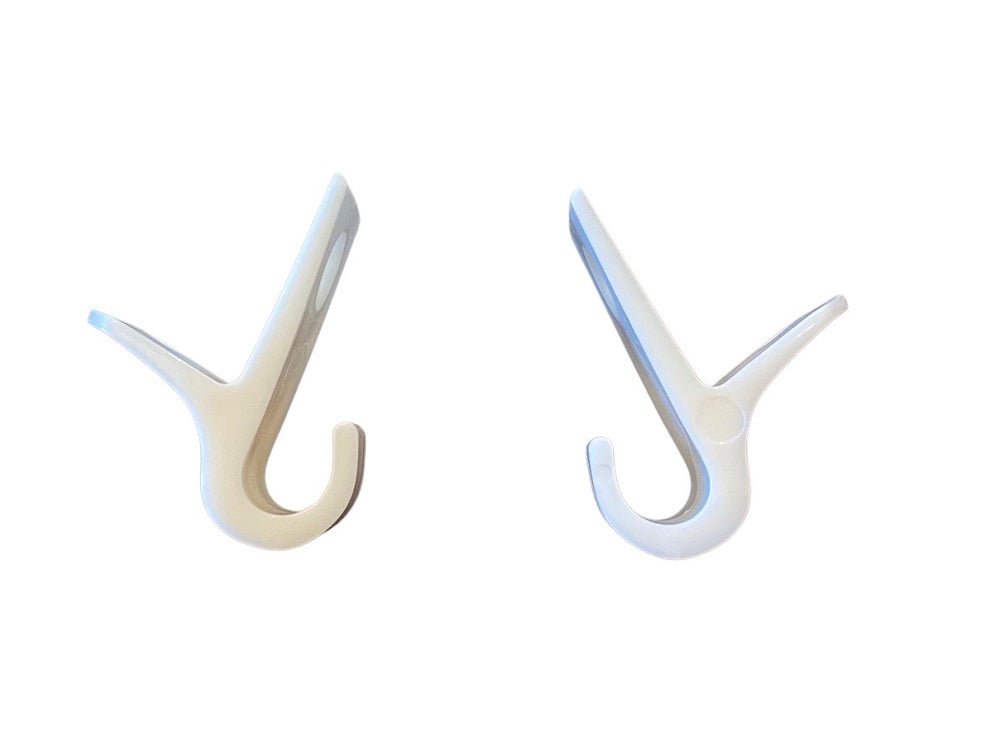 Sun Visor Clips, Ivory, 1967-1973, Jeepster Commando and Commando