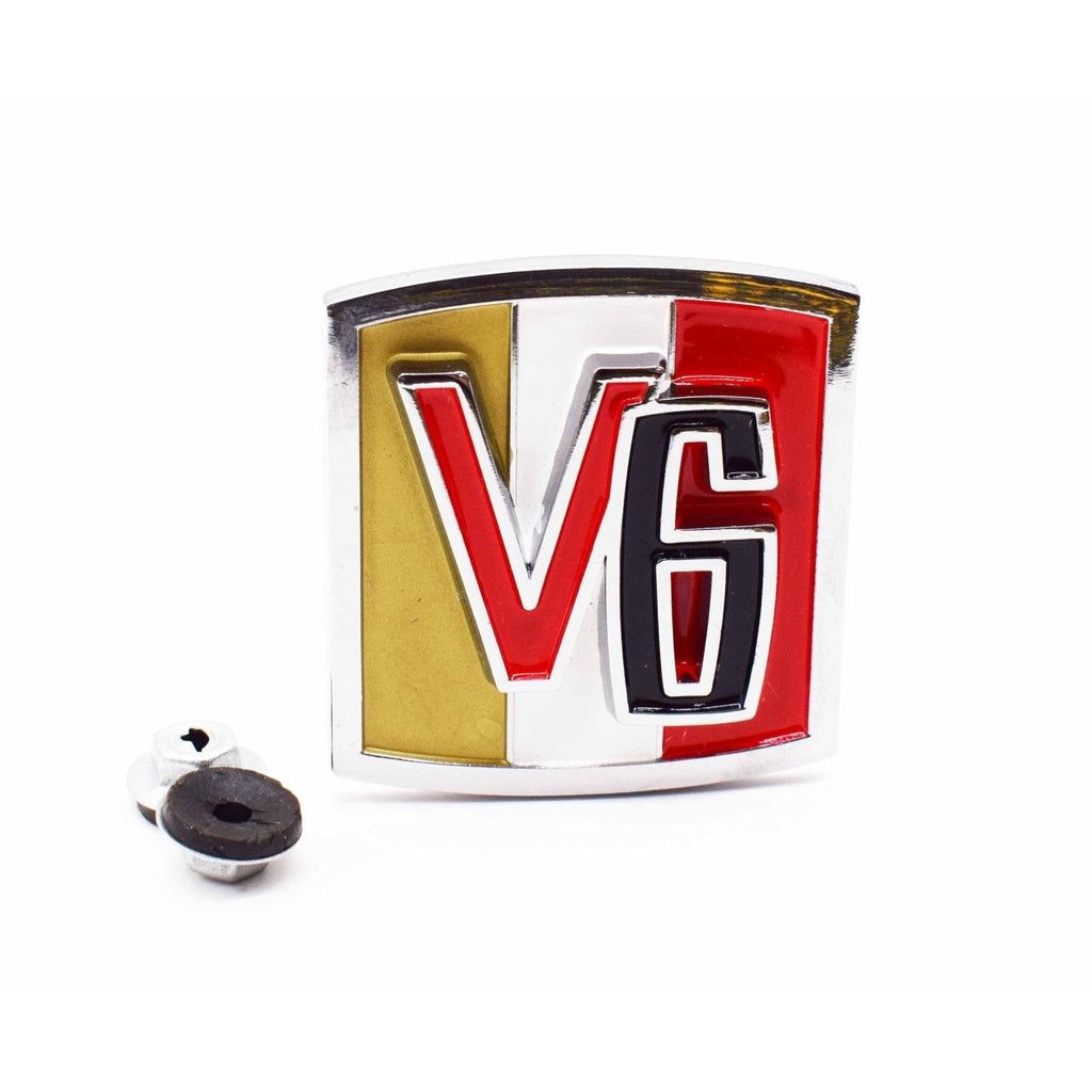V6' Emblem, Dauntless, 1966-1971 Willys & Jeep, Jeepster Commando, CJ-5, CJ-6 - The JeepsterMan