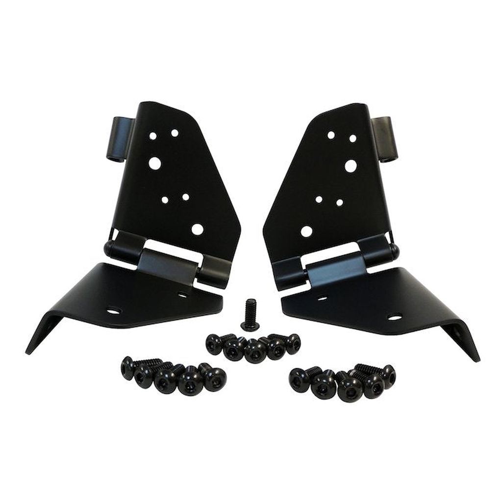 Windshield Hinge Kit (Black), 1976-1986, Jeep CJ-5, CJ-7, & CJ-8 - The JeepsterMan