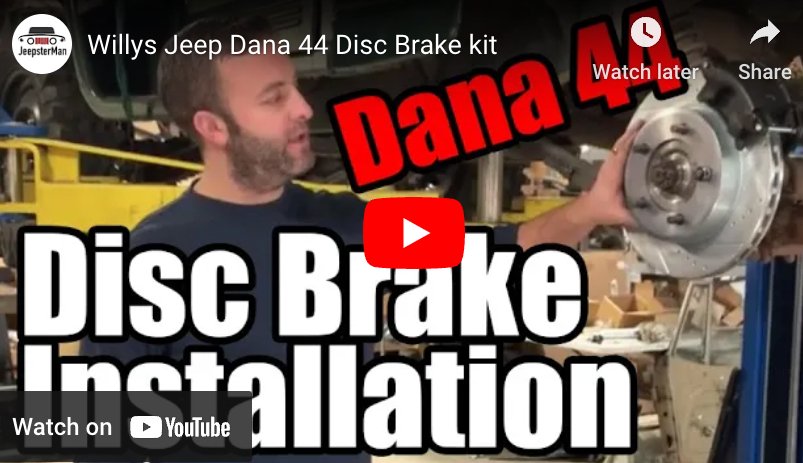 Dana 44 Disc Brake Conversion - The JeepsterMan