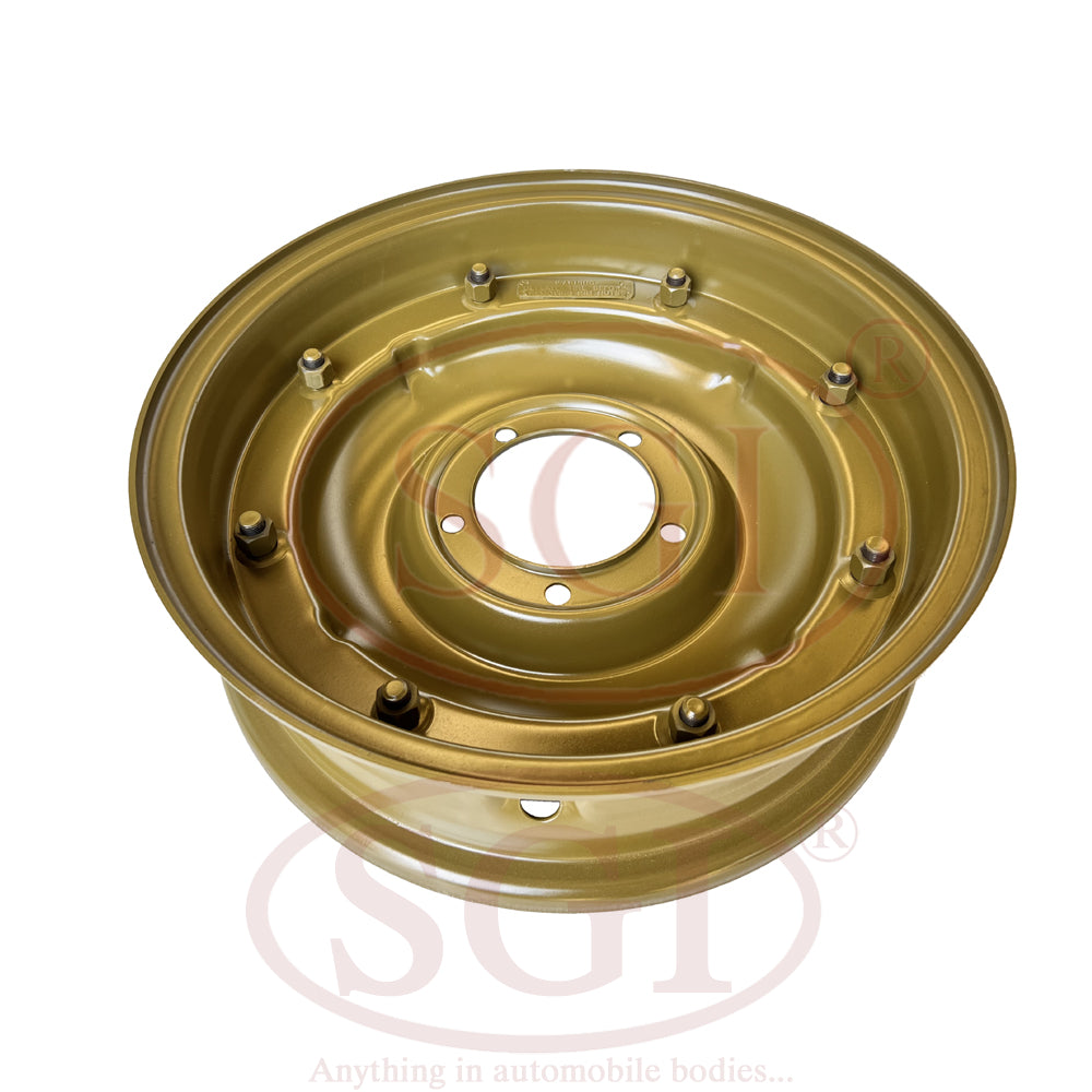 Military 16" Steel Combat Wheel, 1941-1945, Willys MB and Ford GPW