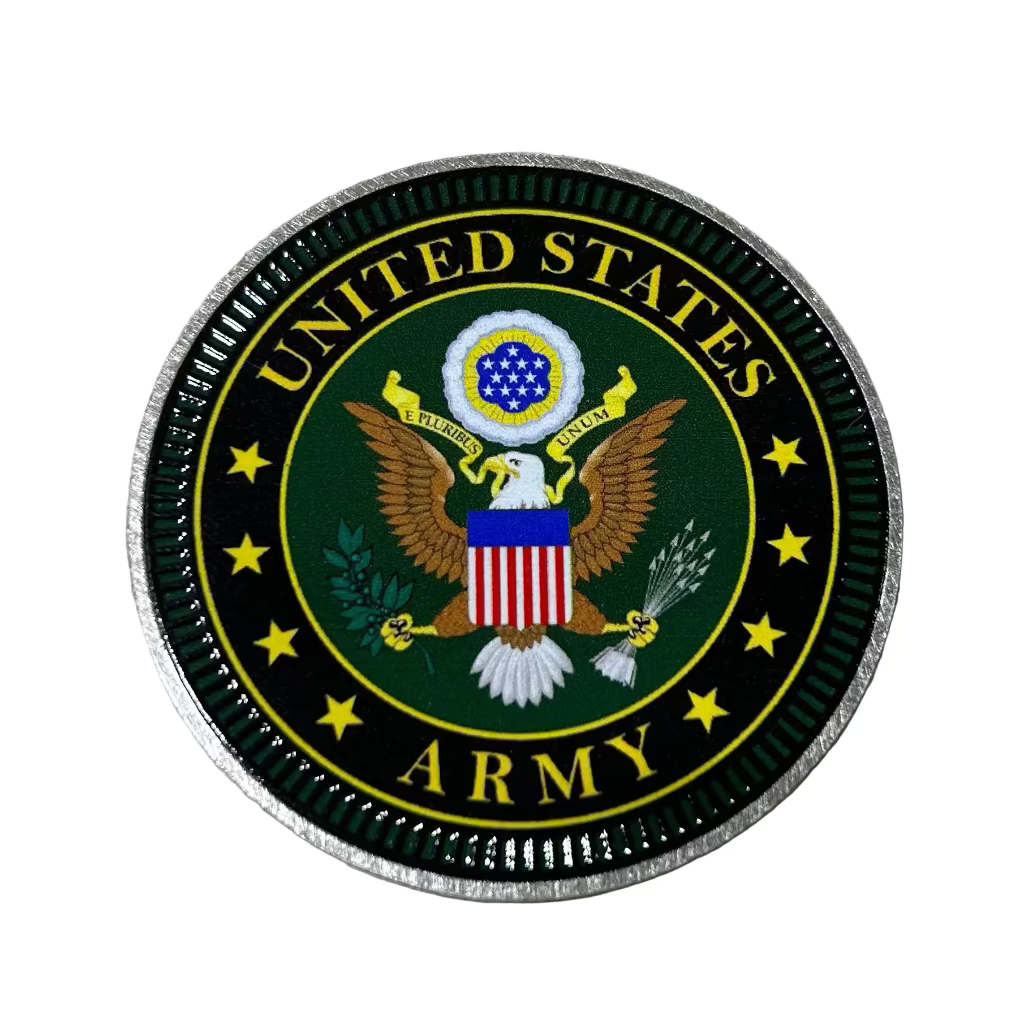 United States Army emblem on a textured surface