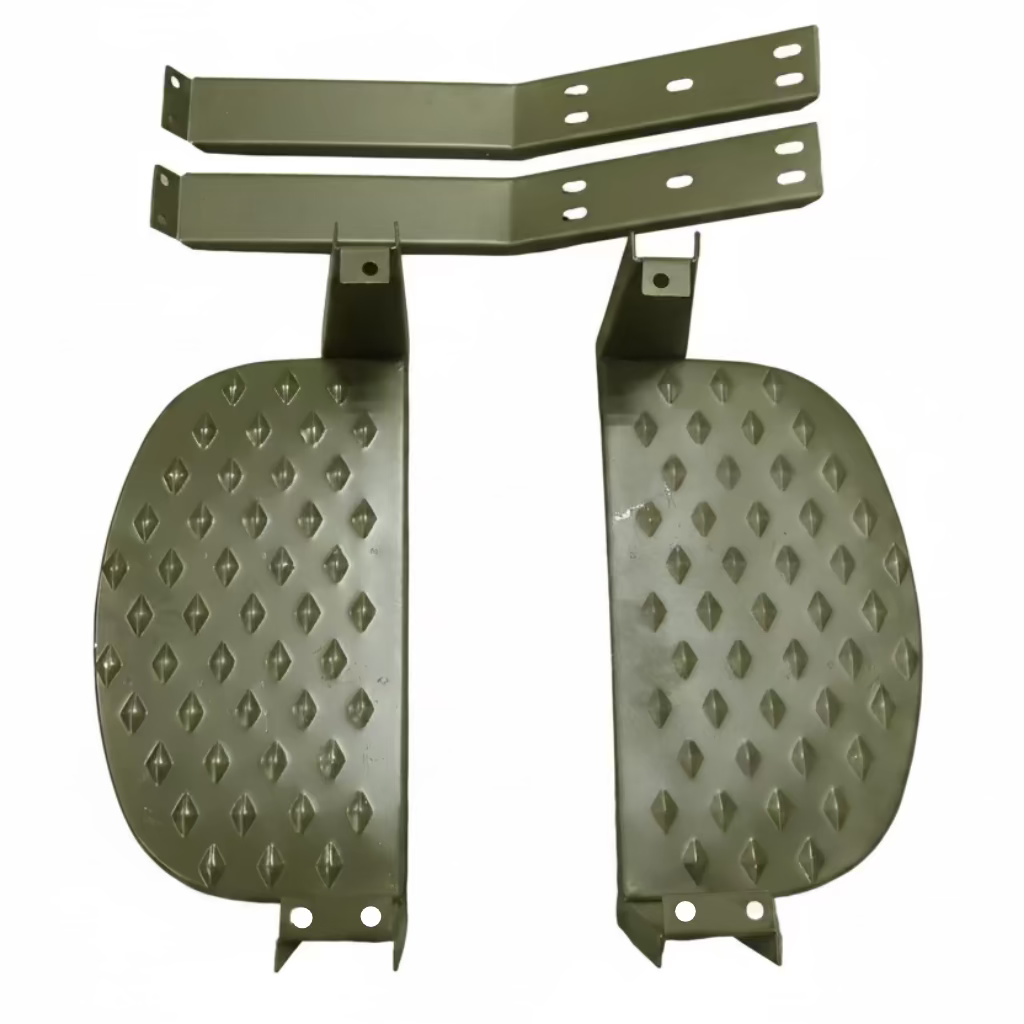 Side Step Kit w/ Brackets, Diamond Tread, 1941-1964, MB, GPW, CJ-2A, CJ-3A, CJ-3B