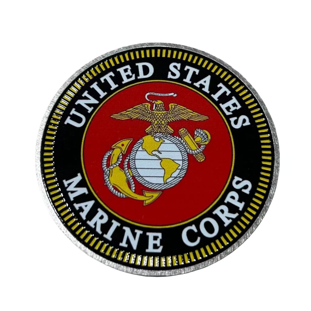United States Marine Corps logo on a textured surface