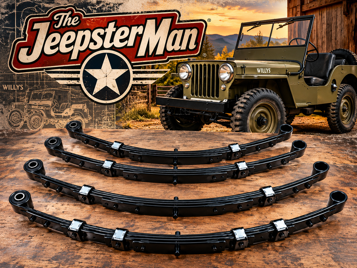 YJ Leaf Spring Conversion, US Made, 1941-1964, Willys Jeep MB, GPW, CJ2A, CJ3A, CJ3B