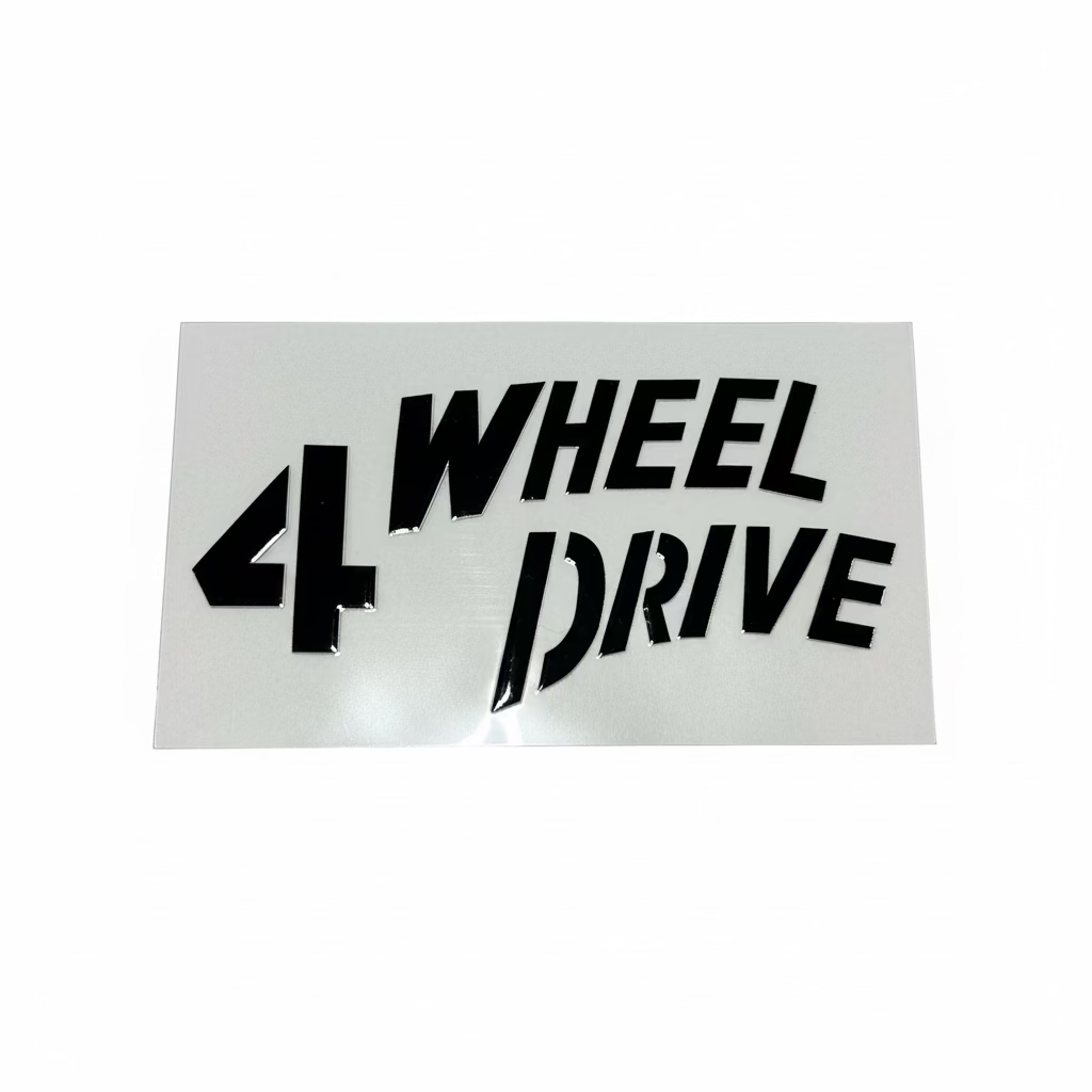 Black Vinyl Decal "4 Wheel Drive" 1941-1971, Willys and Jeep