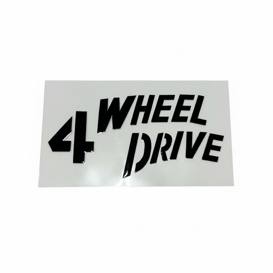 Black Vinyl Decal "4 Wheel Drive" 1941-1971, Willys and Jeep