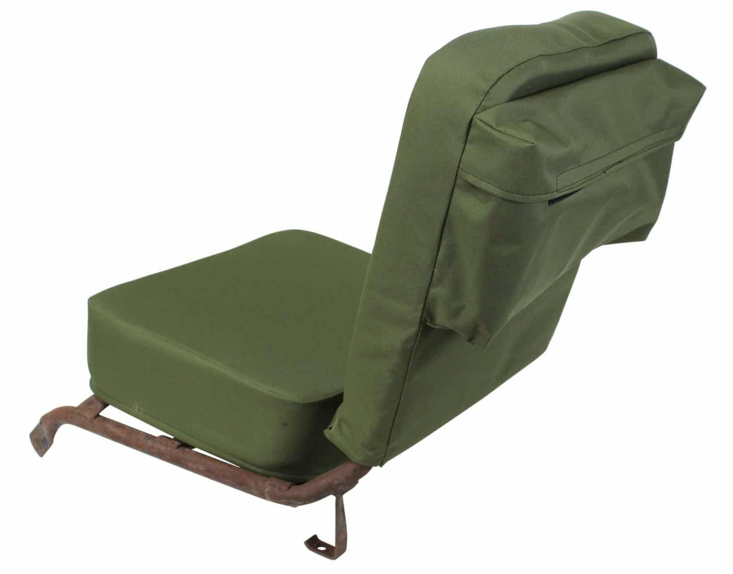 Big Willy Canvas Front Seat Cover & Cushion Set, (1945-1971) Willys Jeep CJ2A, CJ3A, CJ3B, M38, M38A1 - The JeepsterMan