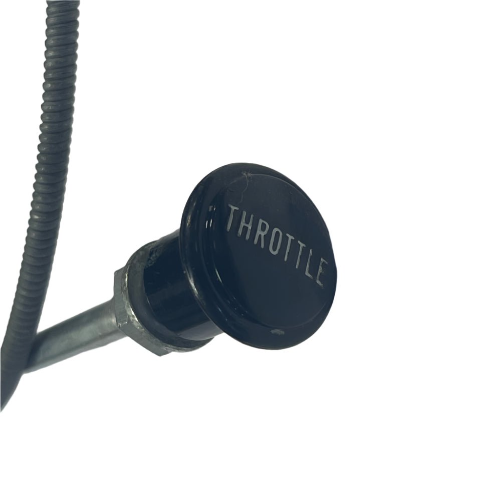 Carburetor Accelerator Throttle Cable, NOS, Black Knob, 1941 - 1971, Willys and CJ Series - The JeepsterMan