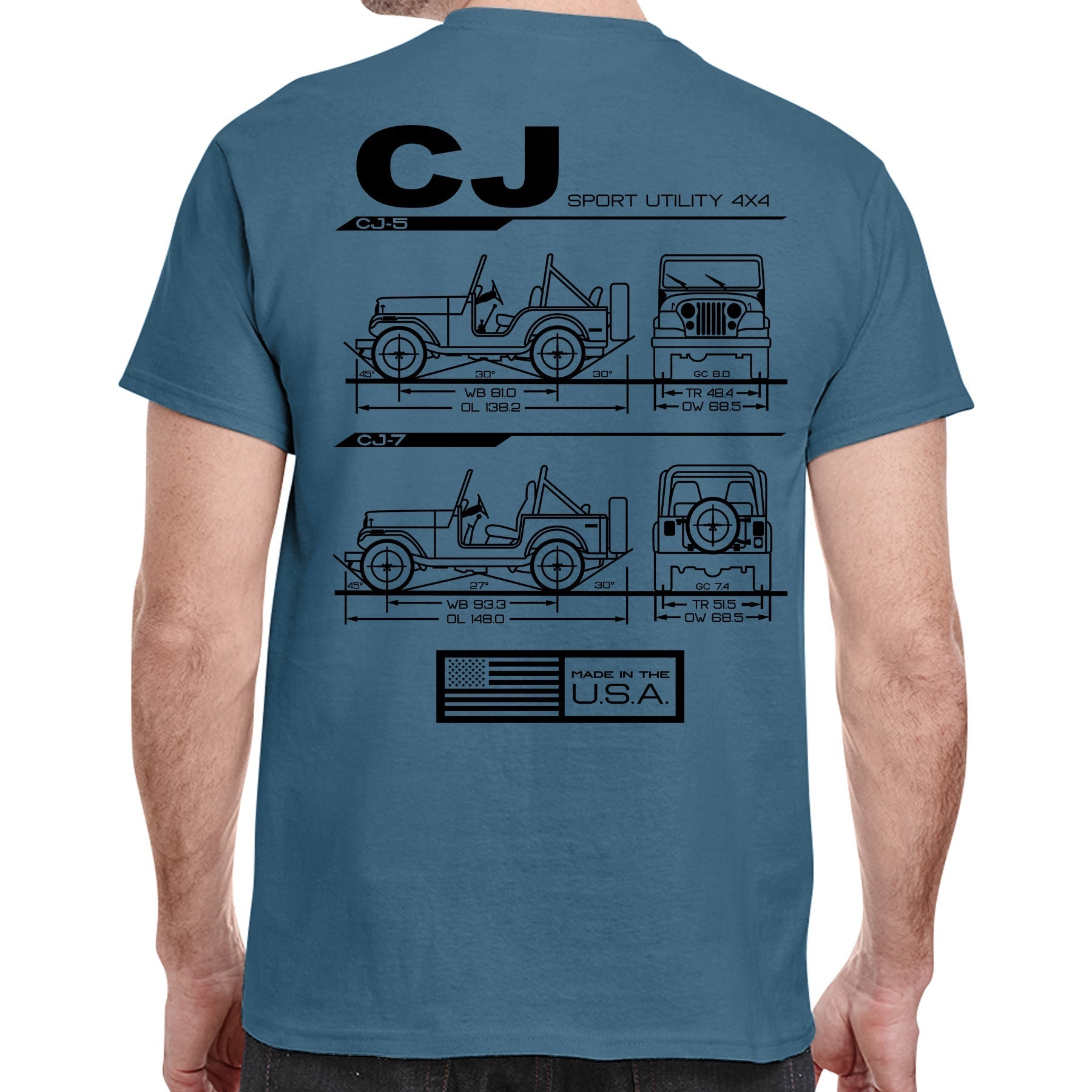 CJ Blueprint T-Shirt - The JeepsterMan