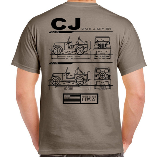 CJ Blueprint T-Shirt - The JeepsterMan