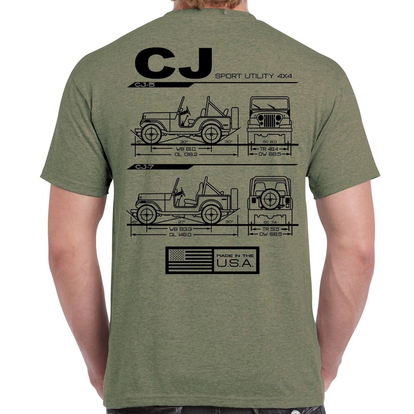CJ Blueprint T-Shirt - The JeepsterMan
